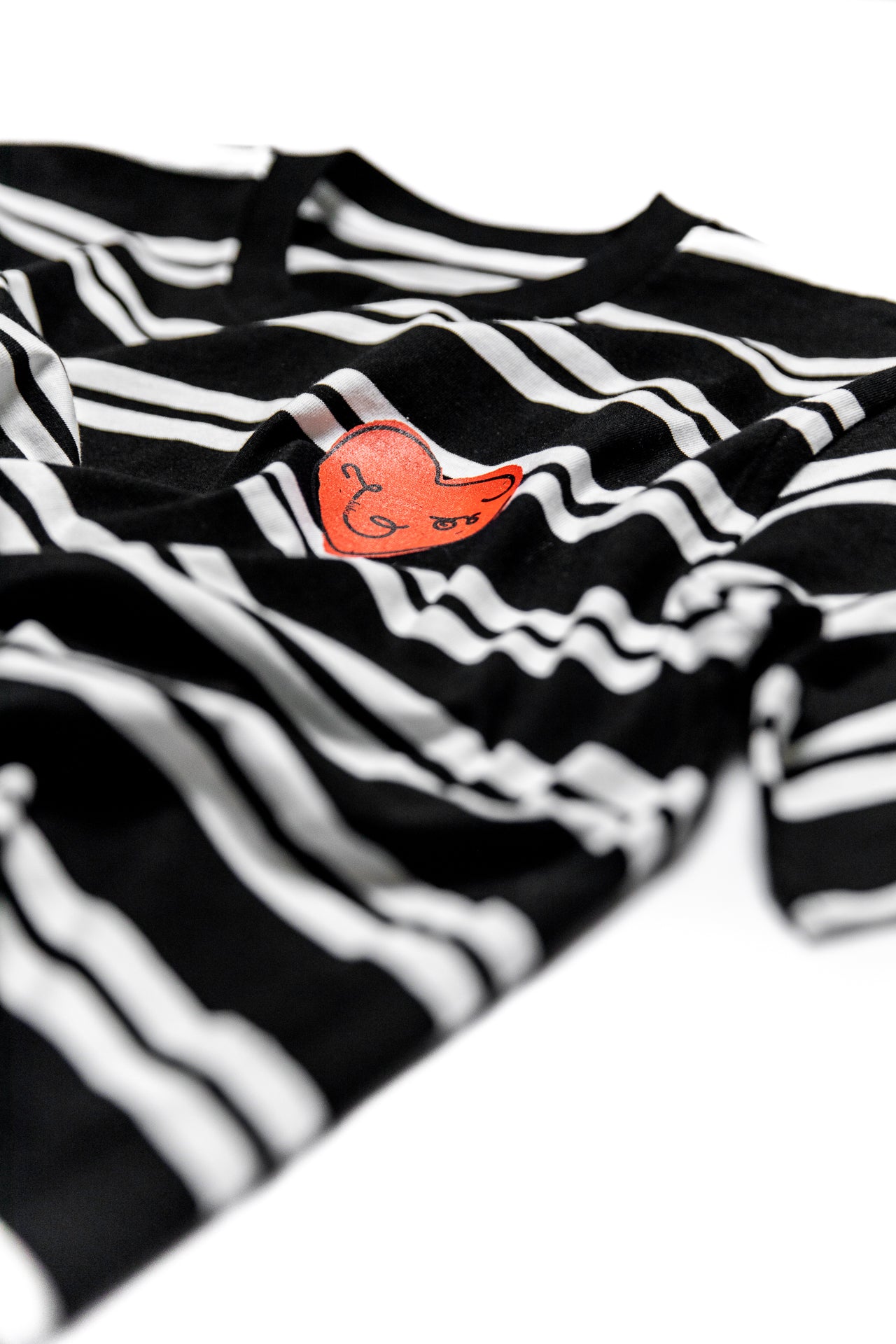 Birba Stripped Heart Face Tee